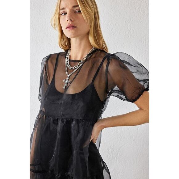 Urban Outfitters Dresses & Skirts - Urban Outfitters Out From Under Sheer Mini Dress - Black - Size Small